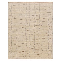 Rug & Kilim’s Moroccan Style Rug in Beige with Geometric Patterns