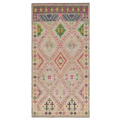 Rug & Kilim’s Moroccan Style Rug in Beige with Vibrant Geometric Patterns