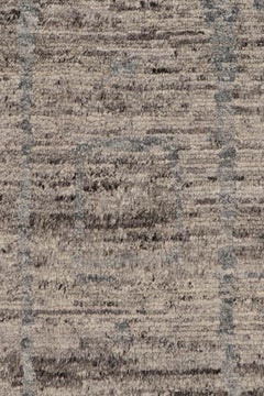 Rug & Kilim’s Moroccan Style Rug in Charcoal with Abstract Geometric Patterns