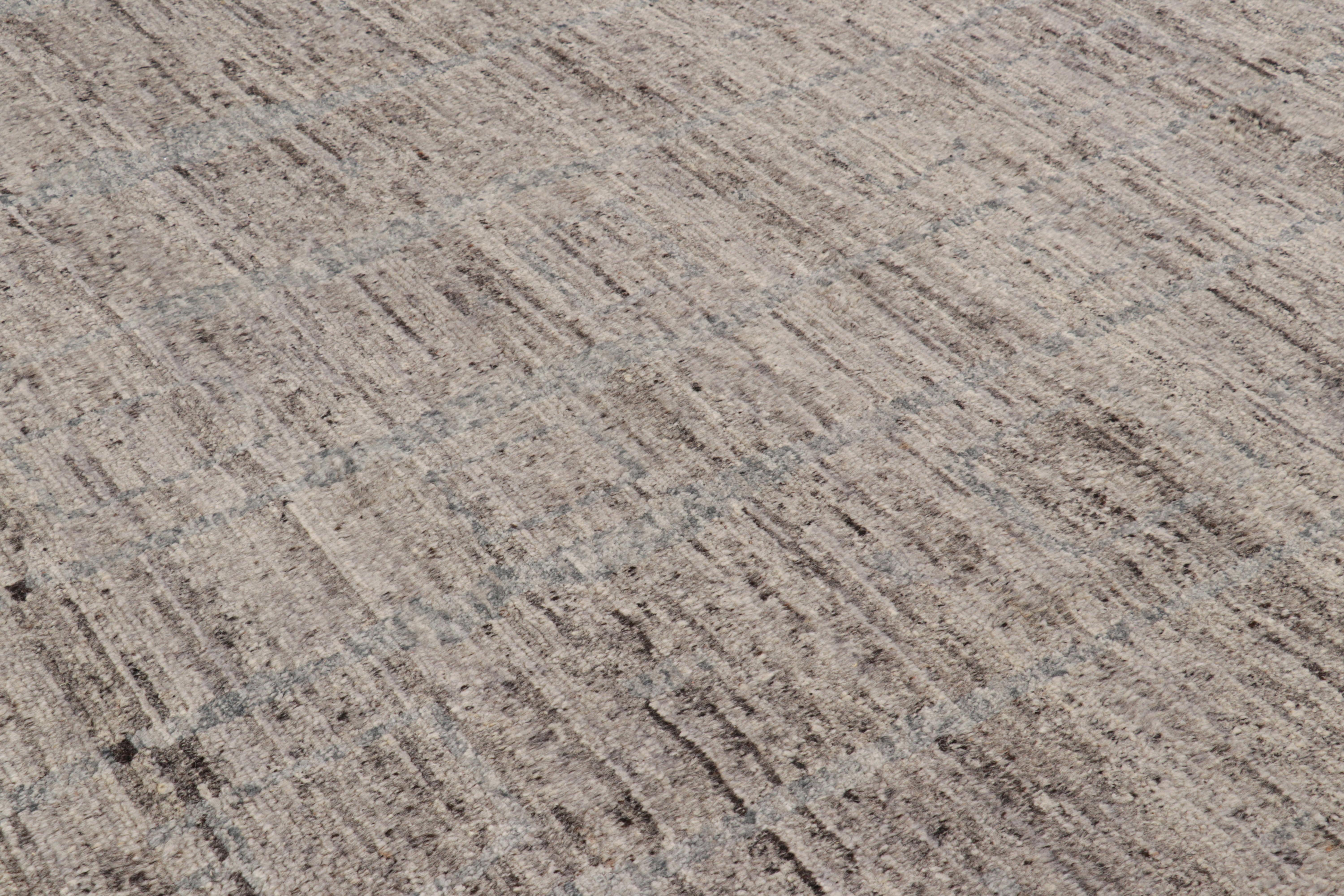 Tribale Tappeto in stile marocchino Rug & Kilim in color carbone con motivi geometrici astratti in vendita