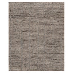 Rug & Kilim’s Moroccan Style Rug in Charcoal with Abstract Geometric Patterns