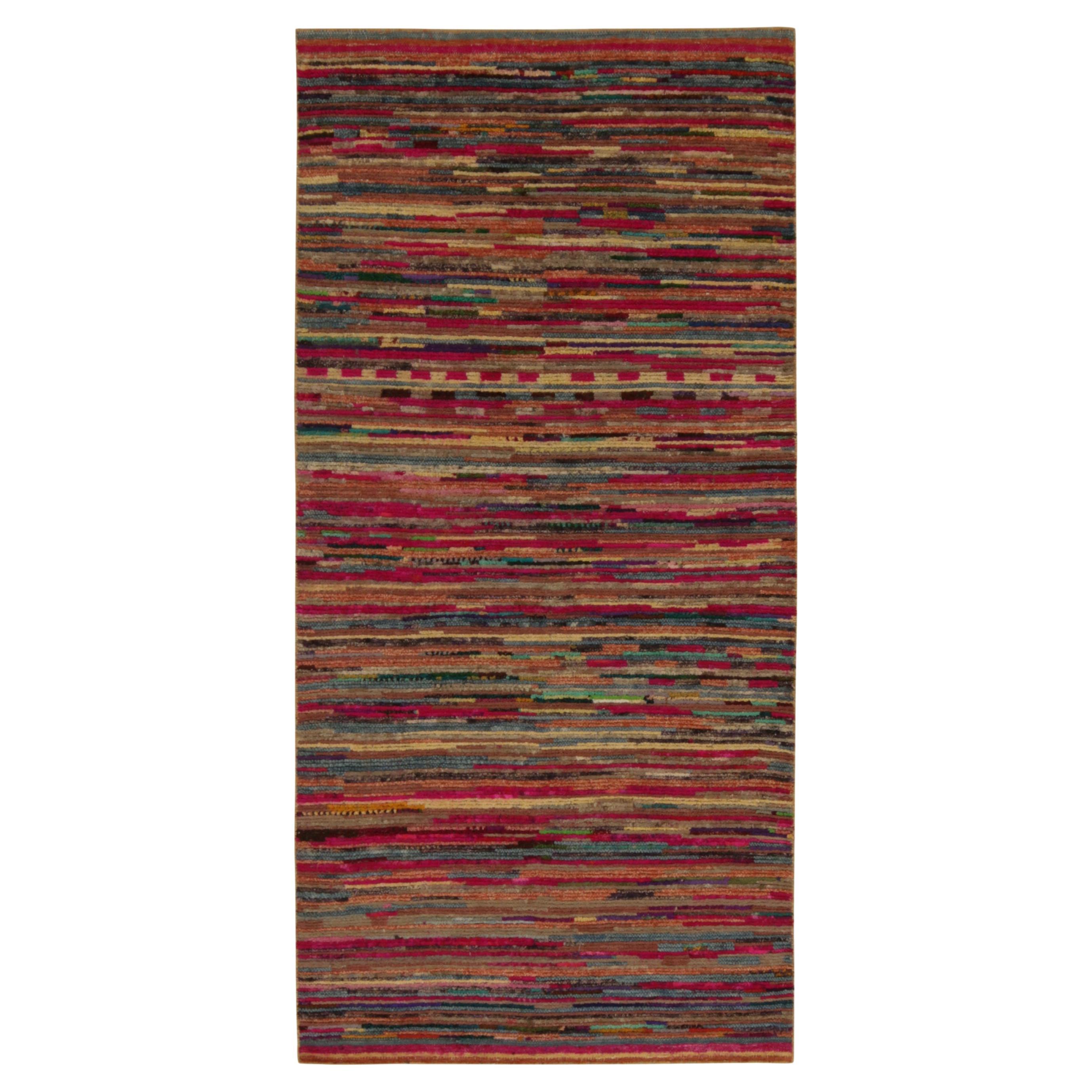 Rug and Kilim’s Moroccan Style Rug in Pink with Vibrant Polychromatic