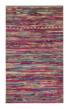 Tappeto in stile marocchino Rug & Kilim in rosa con strisce policromatiche vibranti