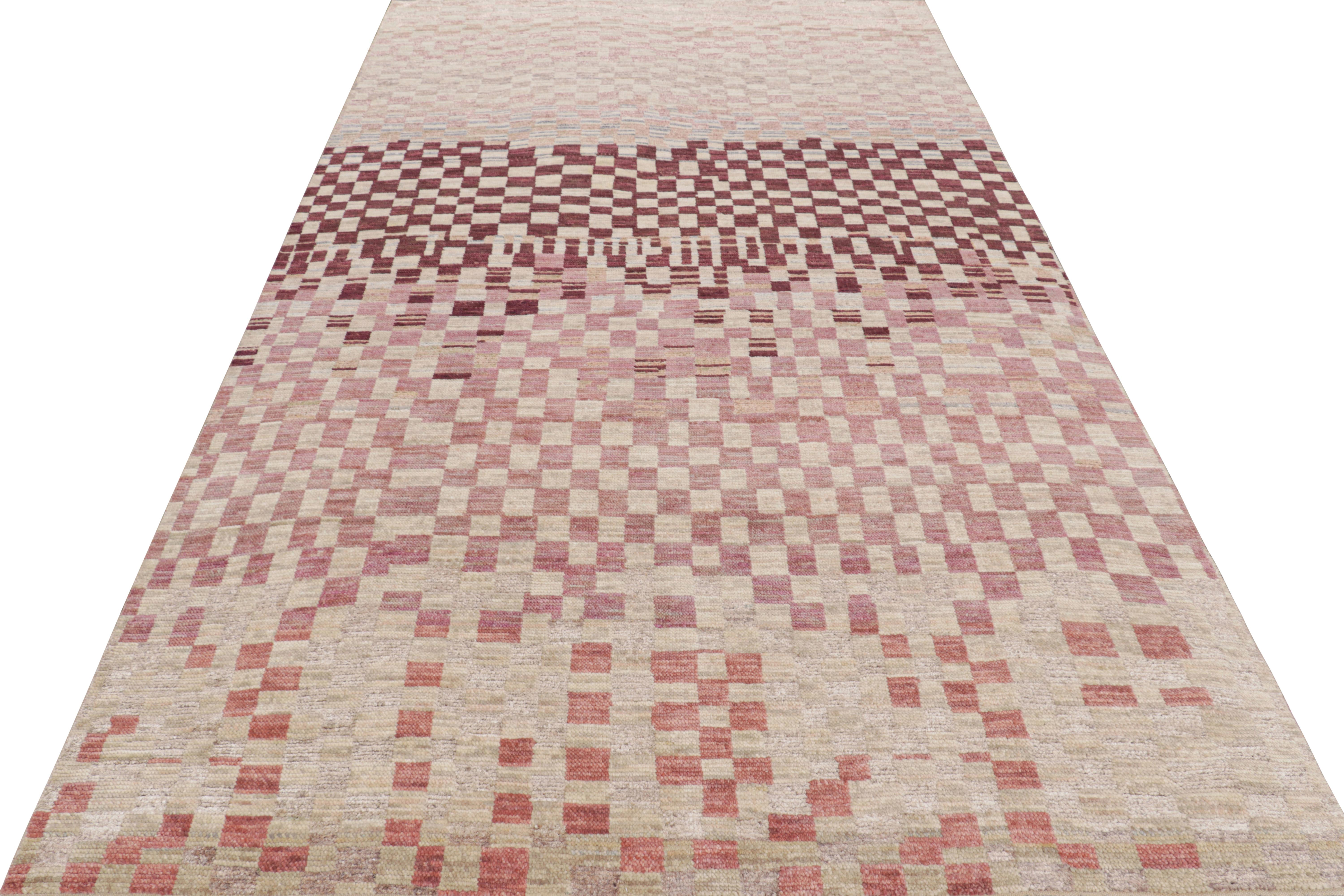 Rug & Kilim’s Moroccan Style rug in Polychromatic Geometric Patterns In New Condition For Sale In Long Island City, NY