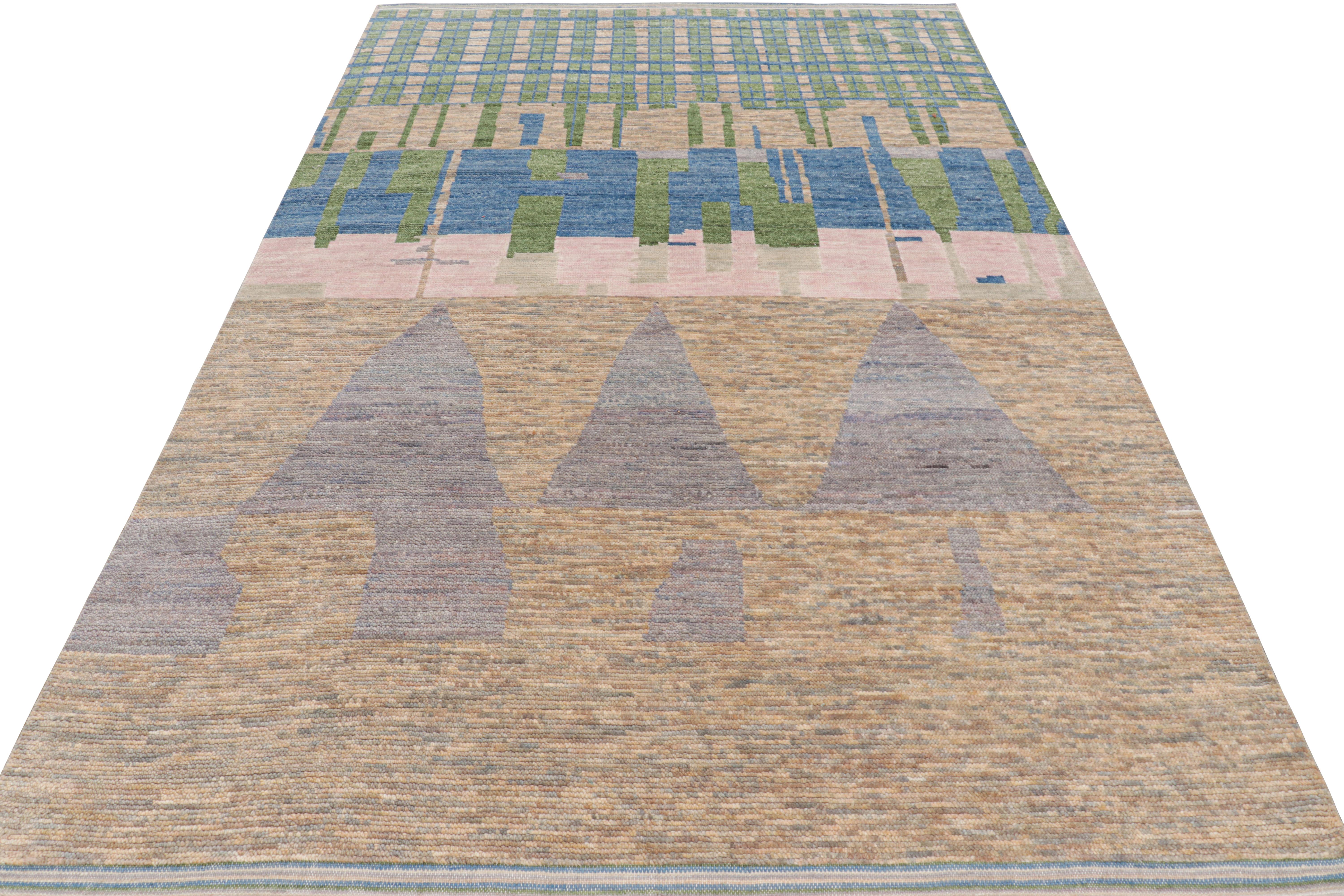 Rug & Kilim’s Moroccan Style rug in Polychromatic Geometric Patterns In New Condition For Sale In Long Island City, NY