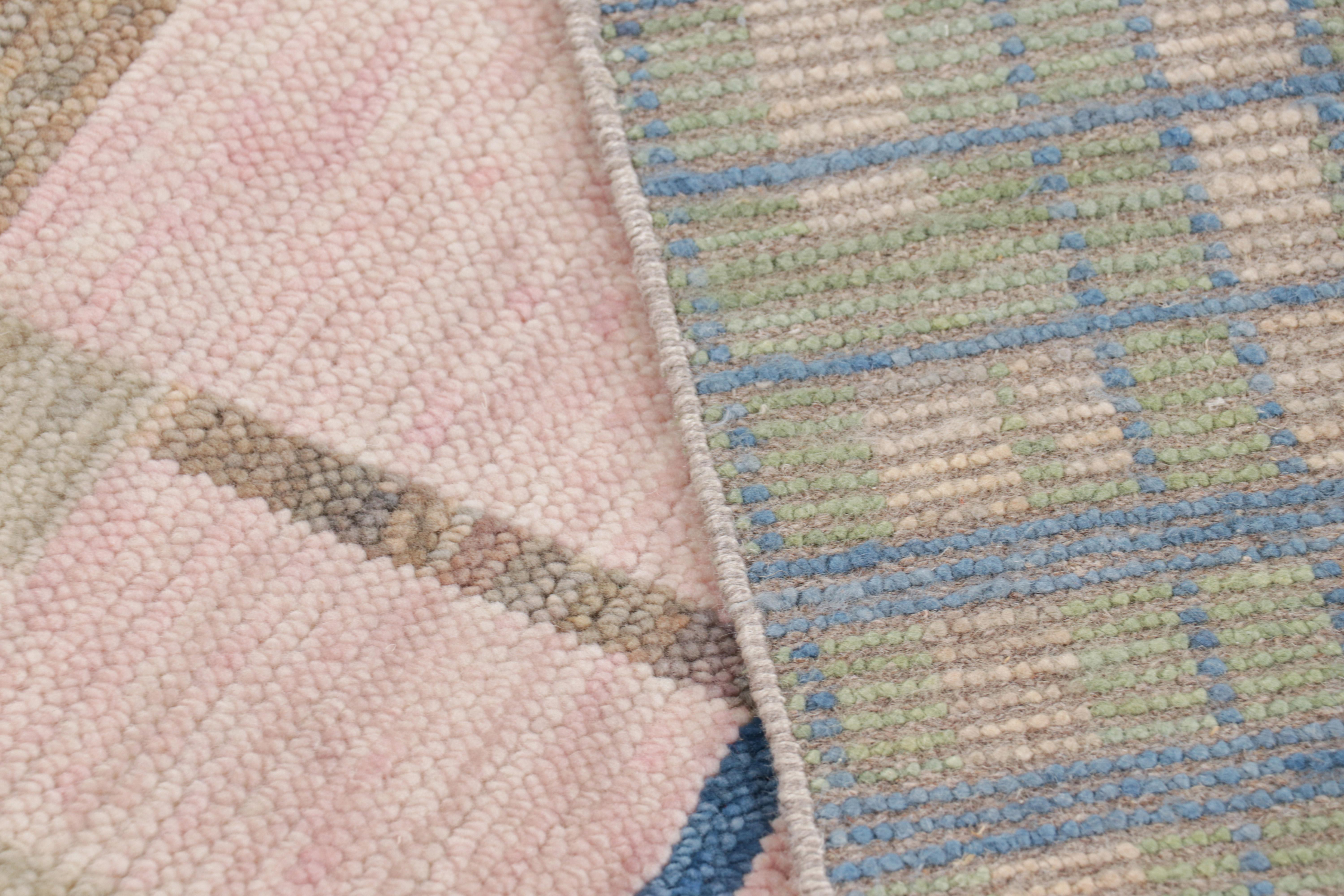 Wool Rug & Kilim’s Moroccan Style rug in Polychromatic Geometric Patterns For Sale