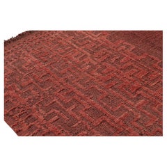 Rug & Kilim’s Moroccan Style Rug in Red with Geometric Patterns