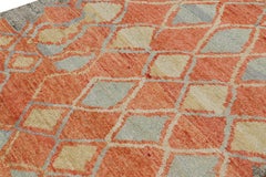 Rug & Kilim’s Moroccan Style Rug in Rust with Geometric Patterns