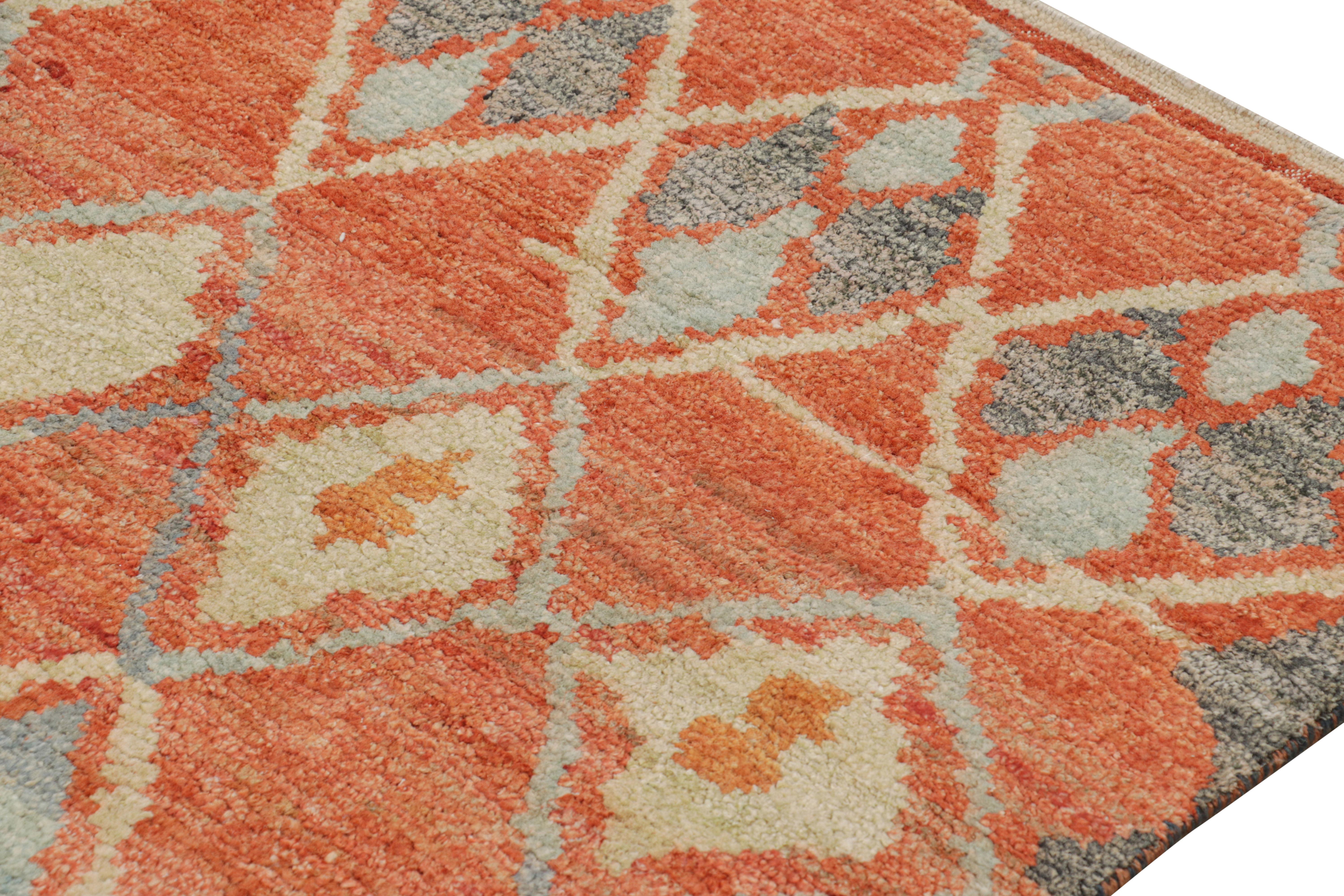 Rug & Kilim’s Moroccan Style Rug in Rust with Geometric Patterns In New Condition For Sale In Long Island City, NY