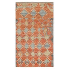 Rug & Kilim’s Moroccan Style Rug in Rust with Geometric Patterns