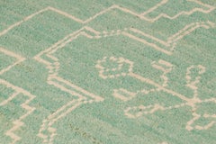 Rug & Kilim’s Moroccan Style Rug in Turquoise with Tribal Geometric Patterns