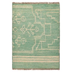 Alfombra de estilo marroquí Rug & Kilim en turquesa con motivos geométricos tribales