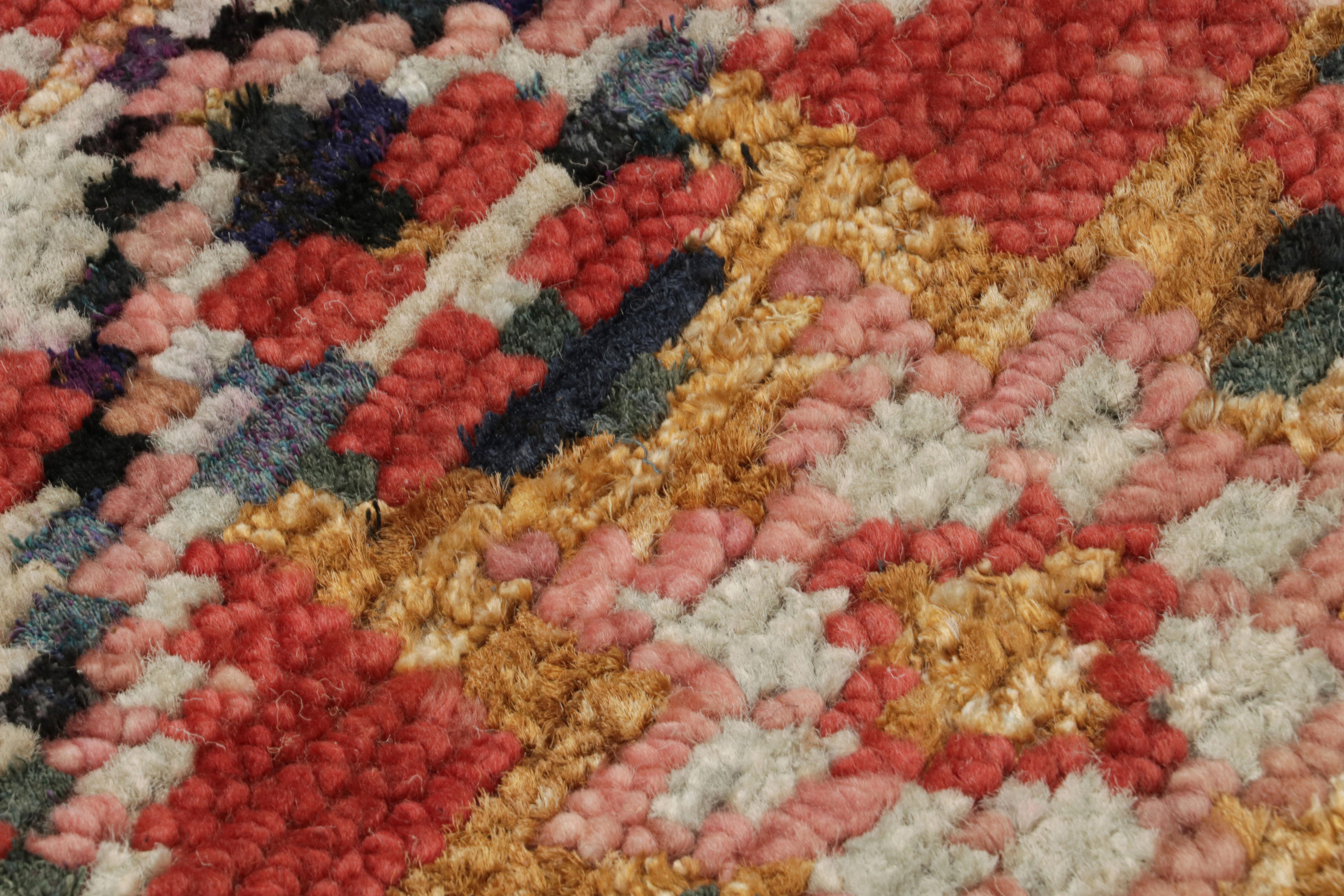 Modern Rug & Kilim’s Moroccan Style Rug with Berber Polychromatic Geometric Patterns  For Sale