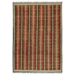 Tappeto in stile marocchino Rug & Kilim con motivi geometrici marroni, bianchi e rossi