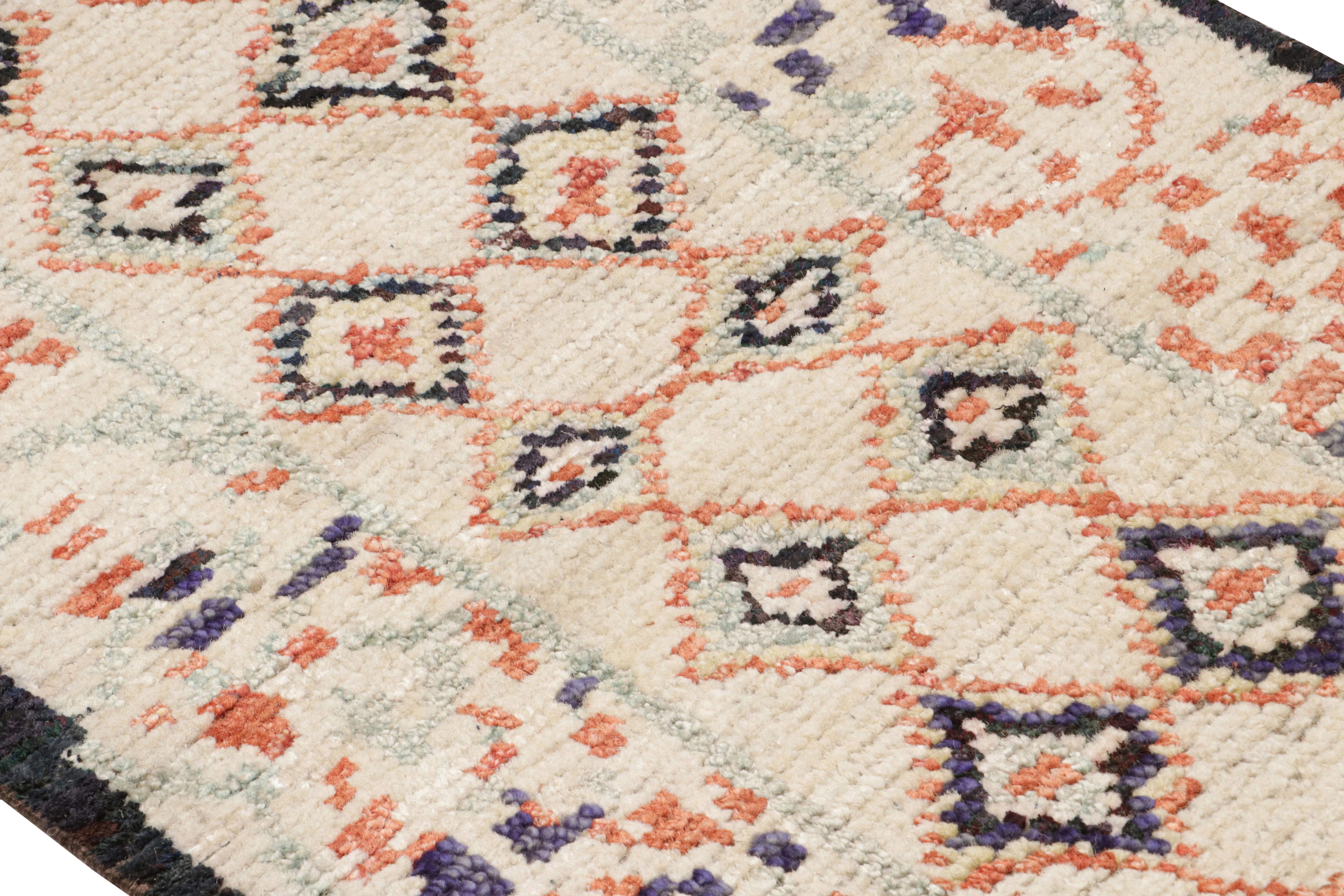 Rug & Kilim’s Moroccan Style Rug with Colorful Geometric Patterns In New Condition For Sale In Long Island City, NY