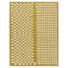 Rug & Kilim’s Moroccan Style Rug with Gold and Beige Patterns