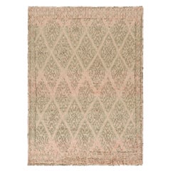 Tappeto in stile marocchino Rug & Kilim con motivi geometrici verdi e rosa