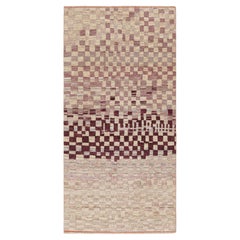 Rug & Kilim’s Moroccan Style Rug with Pink and Cream Geometric Patterns