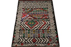 Rug & Kilim’s Moroccan Style Rug with Polychromatic Geometric Patterns