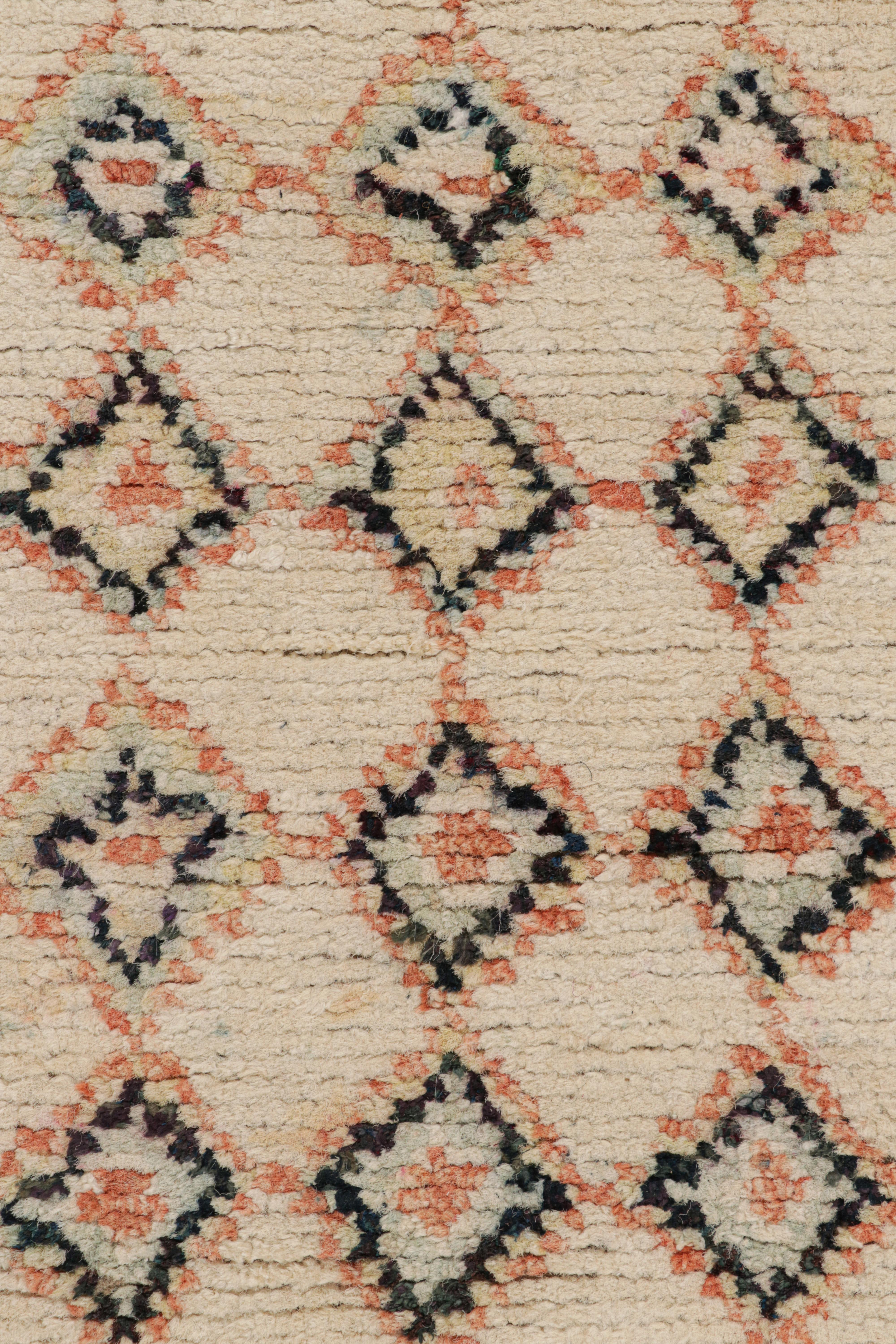 Tribal Rug & Kilim’s Moroccan Style Rug with Polychromatic Geometric Patterns For Sale