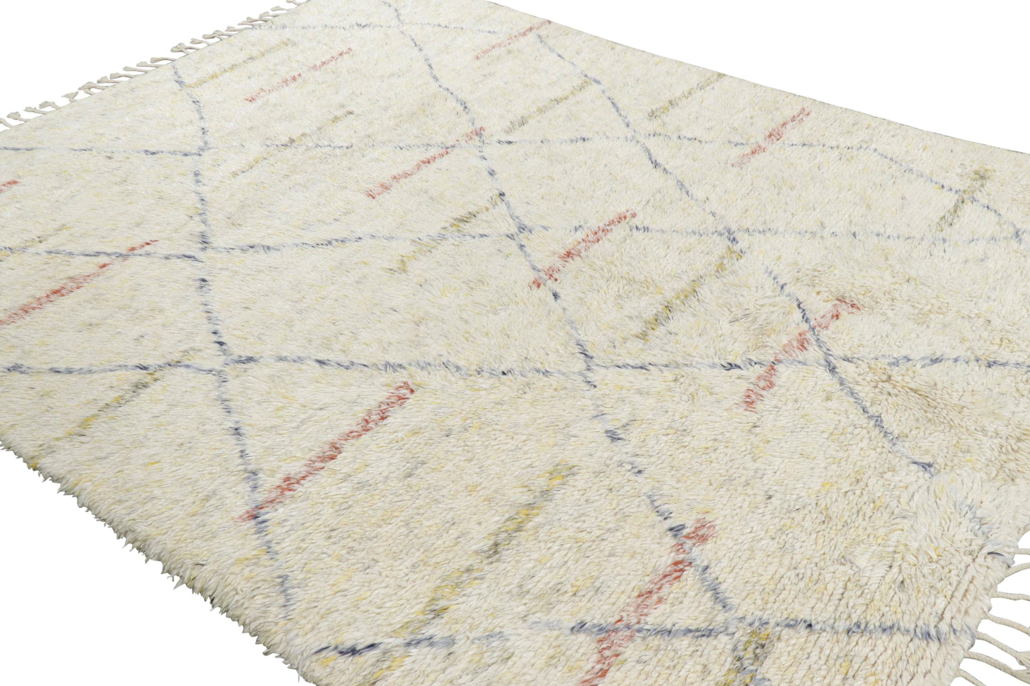 Rug & Kilim’s Moroccan Style Rug with Polychromatic Geometric Patterns In New Condition For Sale In Long Island City, NY
