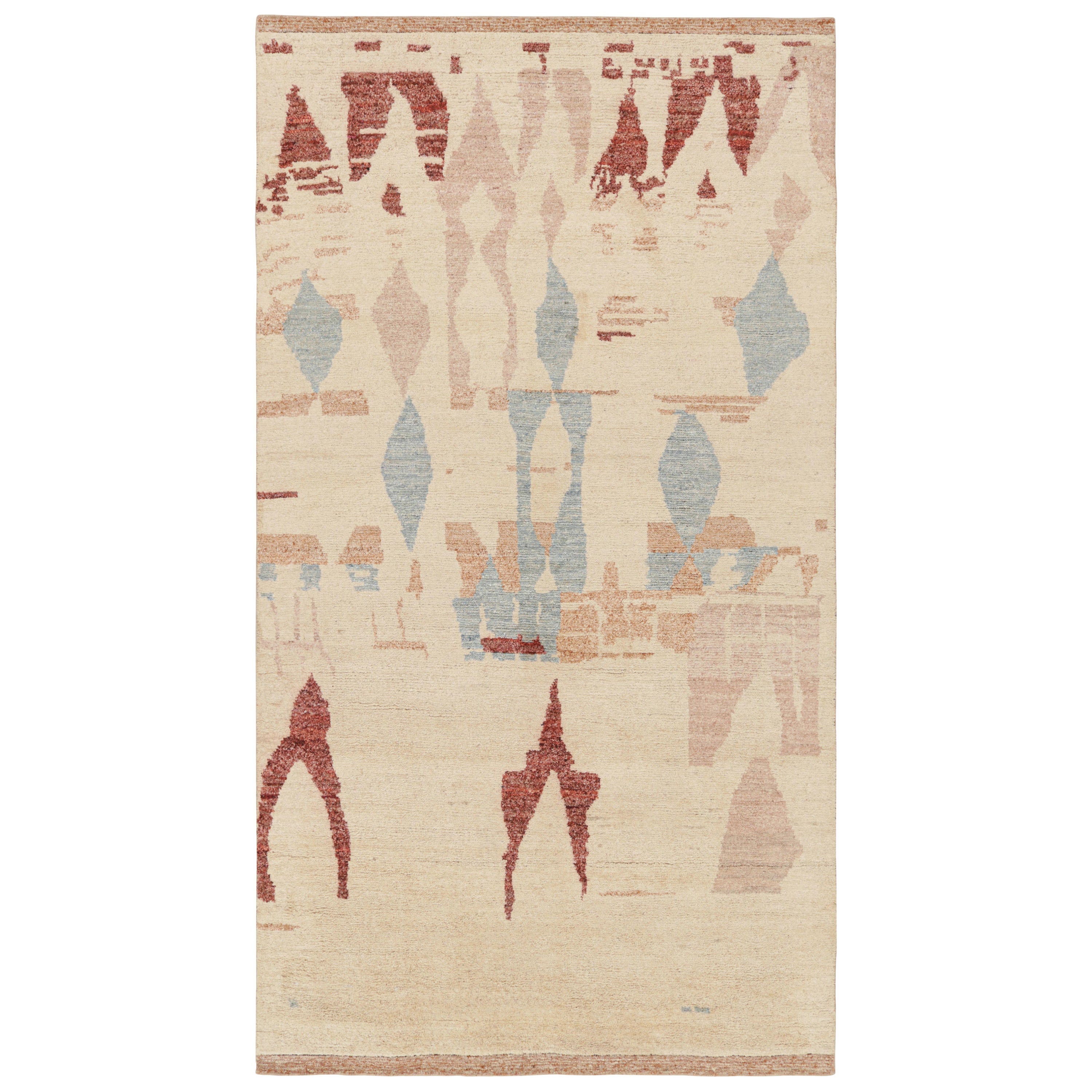 Alfombra de estilo marroquí Rug
Kilim con estampado geométrico abstracto rojo, azul y rosa