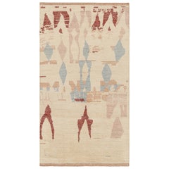 Rug 
Kilim’s Moroccan Style Rug with Red Blue 
Pink Abstract Geometric Pattern