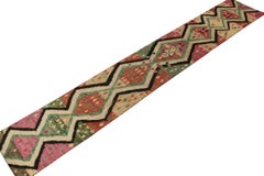 Rug & Kilim’s Moroccan Style Runner in Multicolor Tribal Geometric Pattern