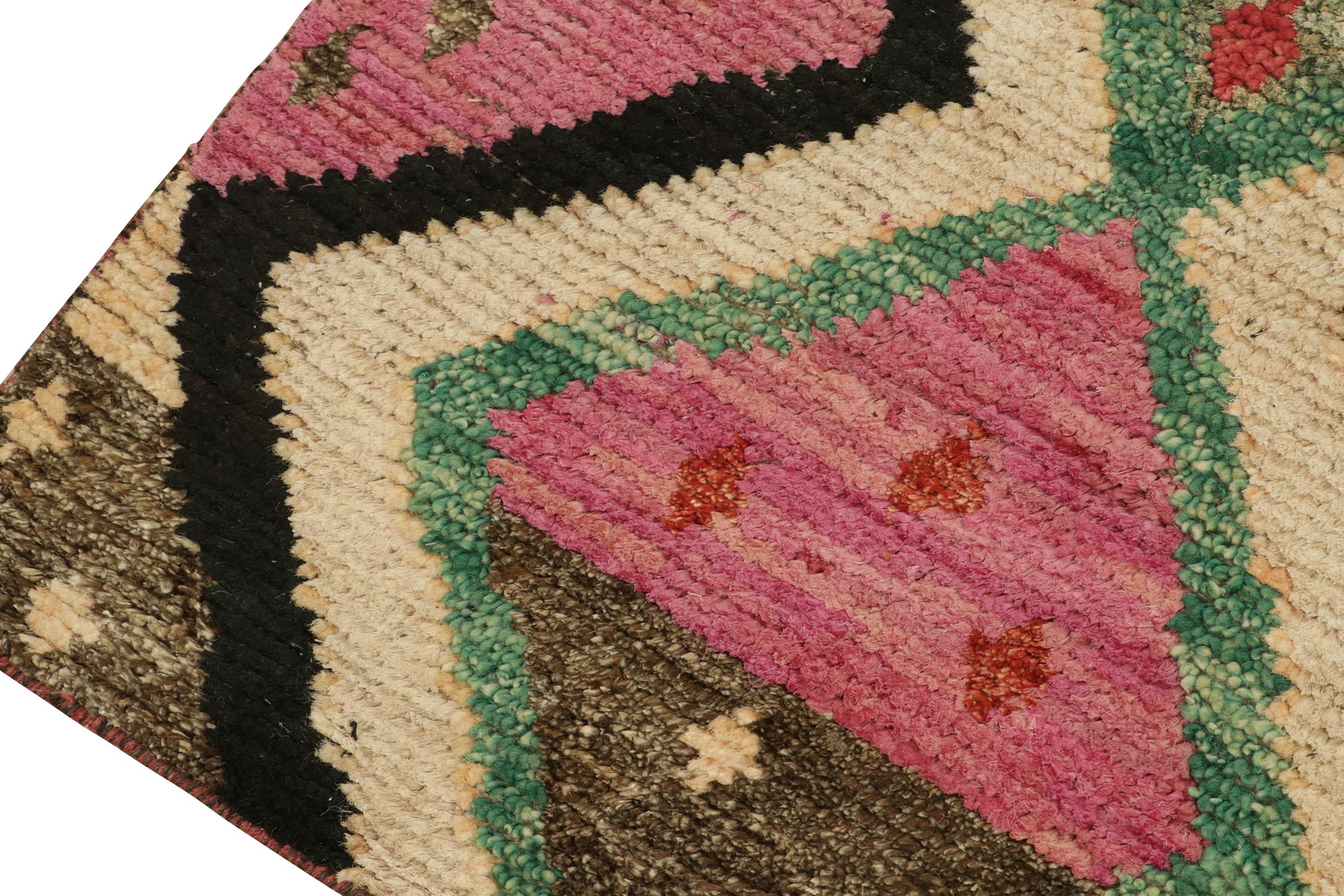 Rug & Kilim’s Moroccan Style Runner in Multicolor Tribal Geometric Pattern In New Condition For Sale In Long Island City, NY