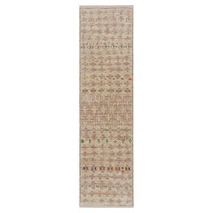 Rug & Kilim’s Moroccan Style Runner Rug in Beige with Geometric Pattern