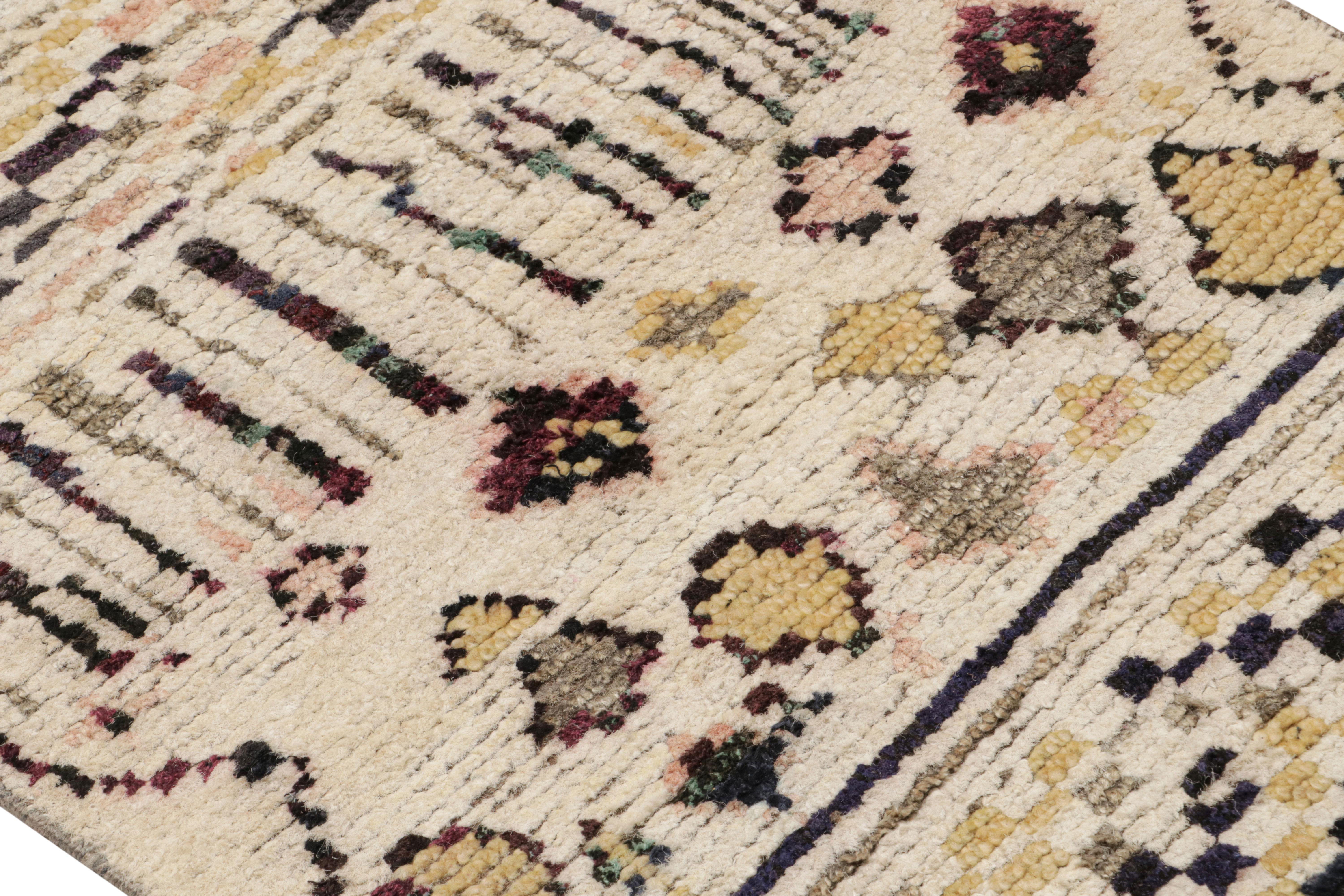 Rug & Kilim’s Moroccan Style Scatter Rug with Colorful Geometric Patterns In New Condition For Sale In Long Island City, NY