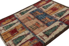 Rug & Kilim’s Moroccan Style Shag Rug with Colorful Geometric Pictorials