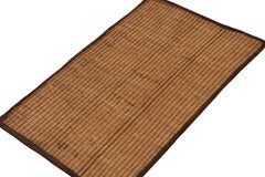 Rug & Kilim’s Moroccan style Tuareg Mat Rug in Beige-Brown Natural Fibers