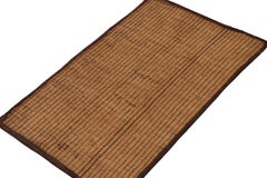 Rug & Kilim’s Moroccan style Tuareg Mat Rug in Beige-Brown Natural Fibers