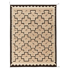 Rug 
Kilim
s Navajo Kilim Style Rug in Beige, Black 
White Geometric Pattern