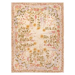 Rug 
Kilim’s Needlepoint Floral Beige Pink Transitional Wool Flat-Weave Rug