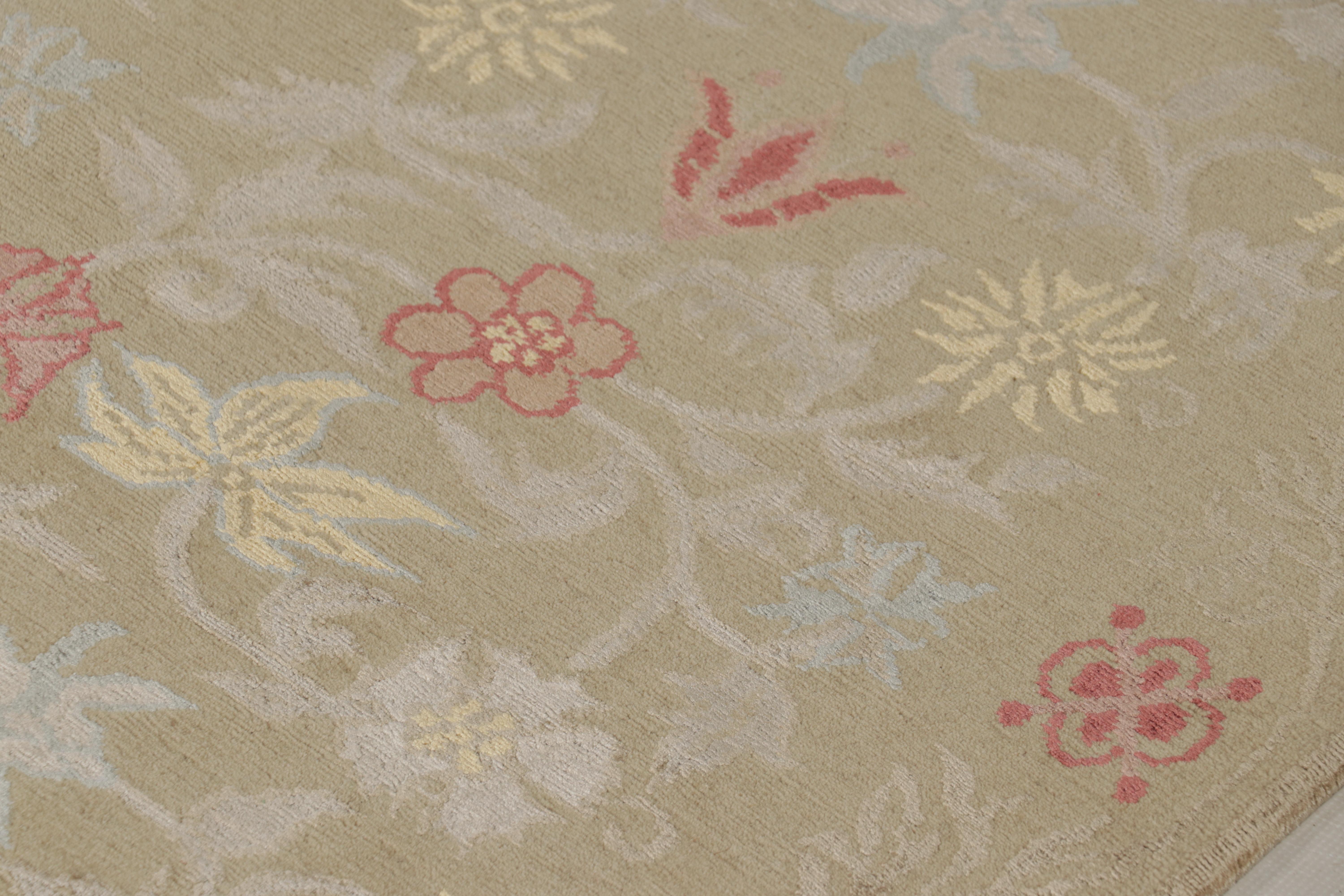 Il nuovo tappeto Bilbao di design spagnolo transitorio in lana e seta beige e rossa di Rug & Kilim In condizioni Nuovo in vendita a Long Island City, NY