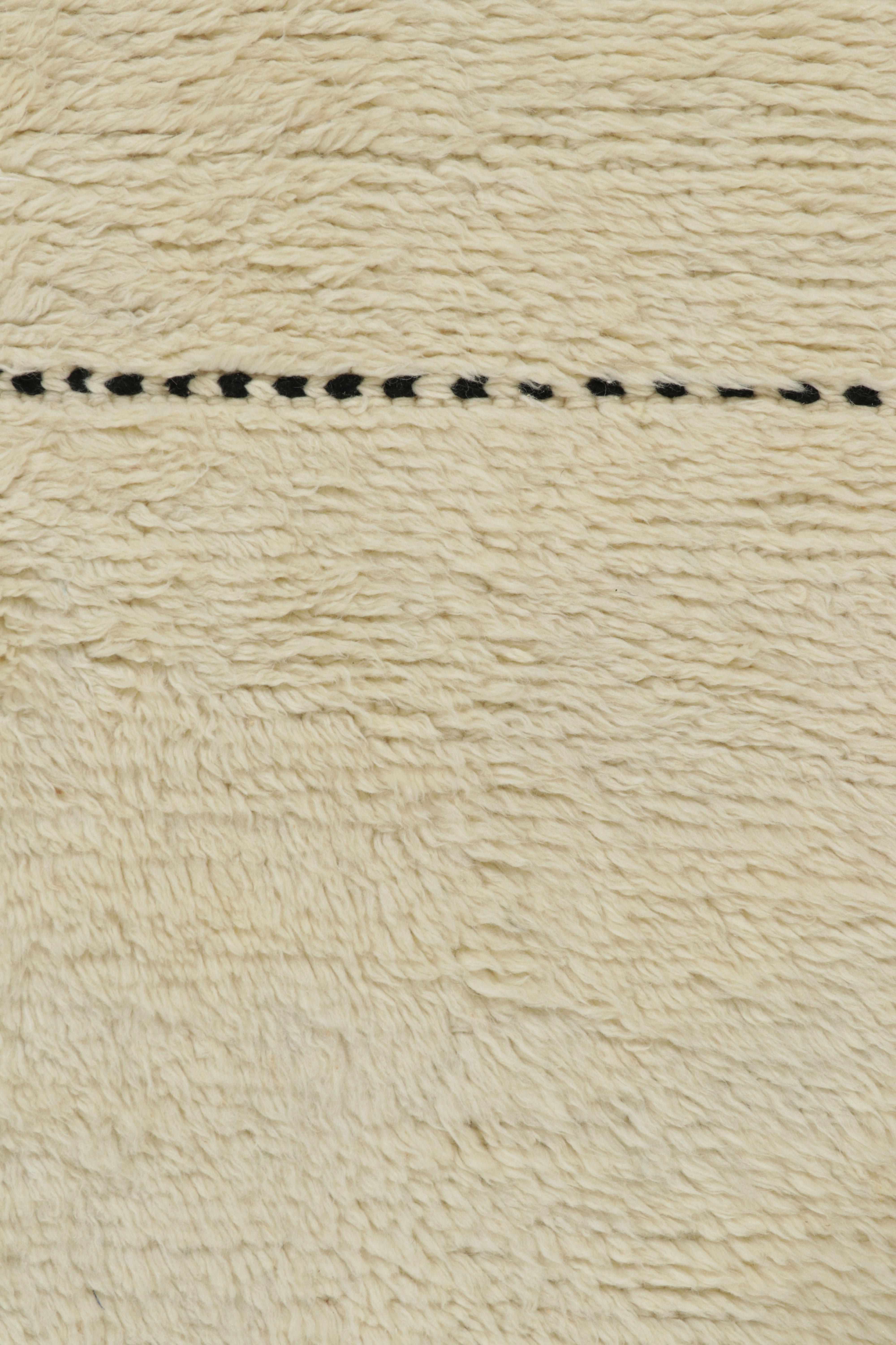 Moderno Rug & Kilim - Tappeto in stile marocchino nei toni del bianco e del nero in vendita