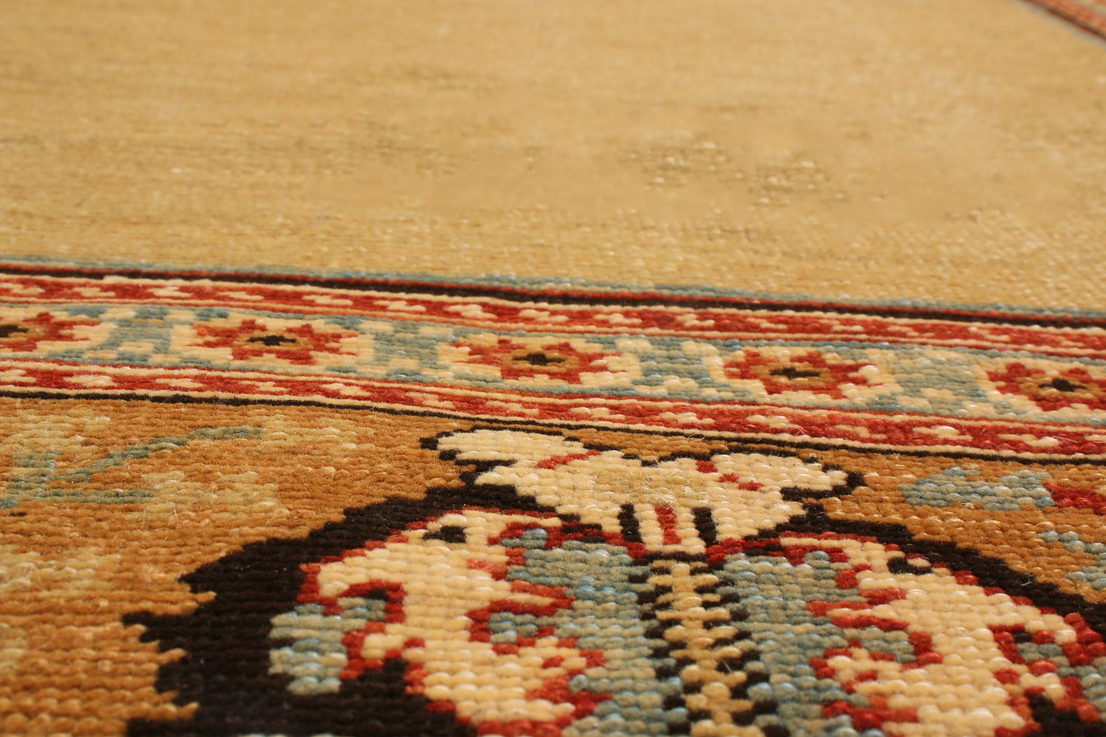 Contemporary Rug & Kilim's New Ottoman Transitional Copper and Red Wool Rug For Sale