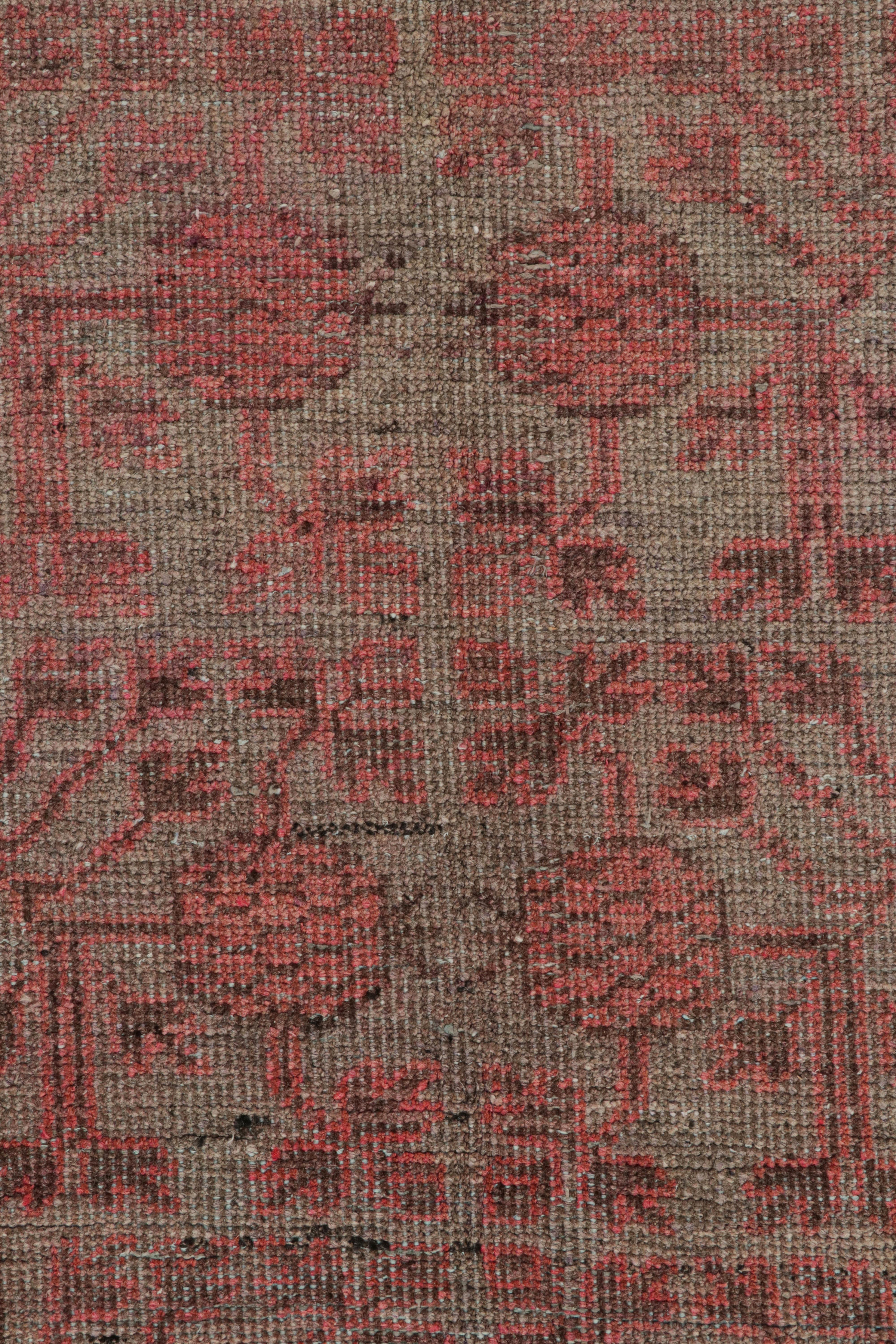 Teppich & Kelim, neu im Samarkand-Stil, Wolle inspiriert, rot und blau, geometrisches Muster im Zustand „Hervorragend“ im Angebot in Long Island City, NY