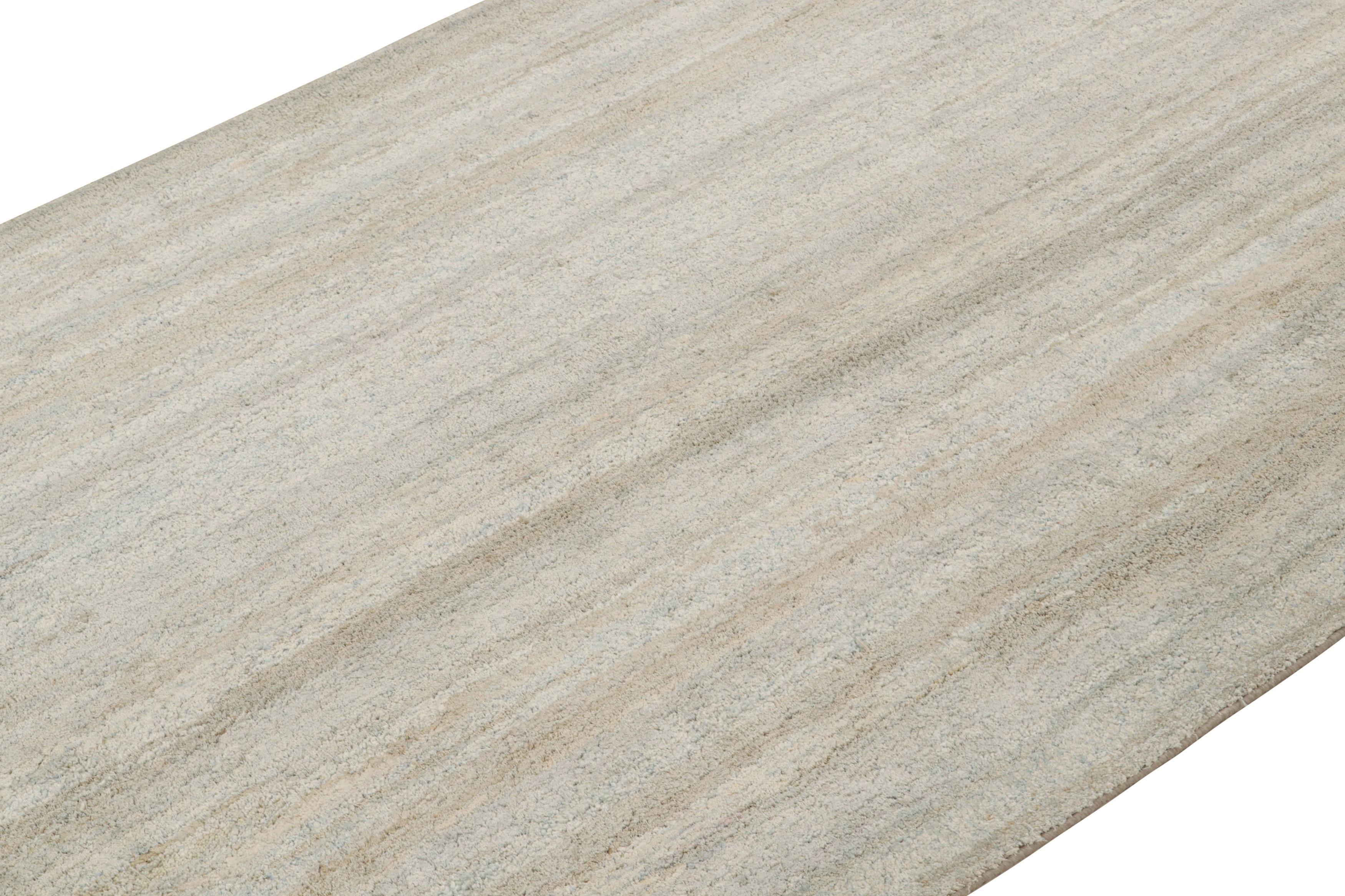 Teppich & Kelim Open Field Modern Teppich Beige Grau Textur Farbe Seide Läufer (Moderne) im Angebot
