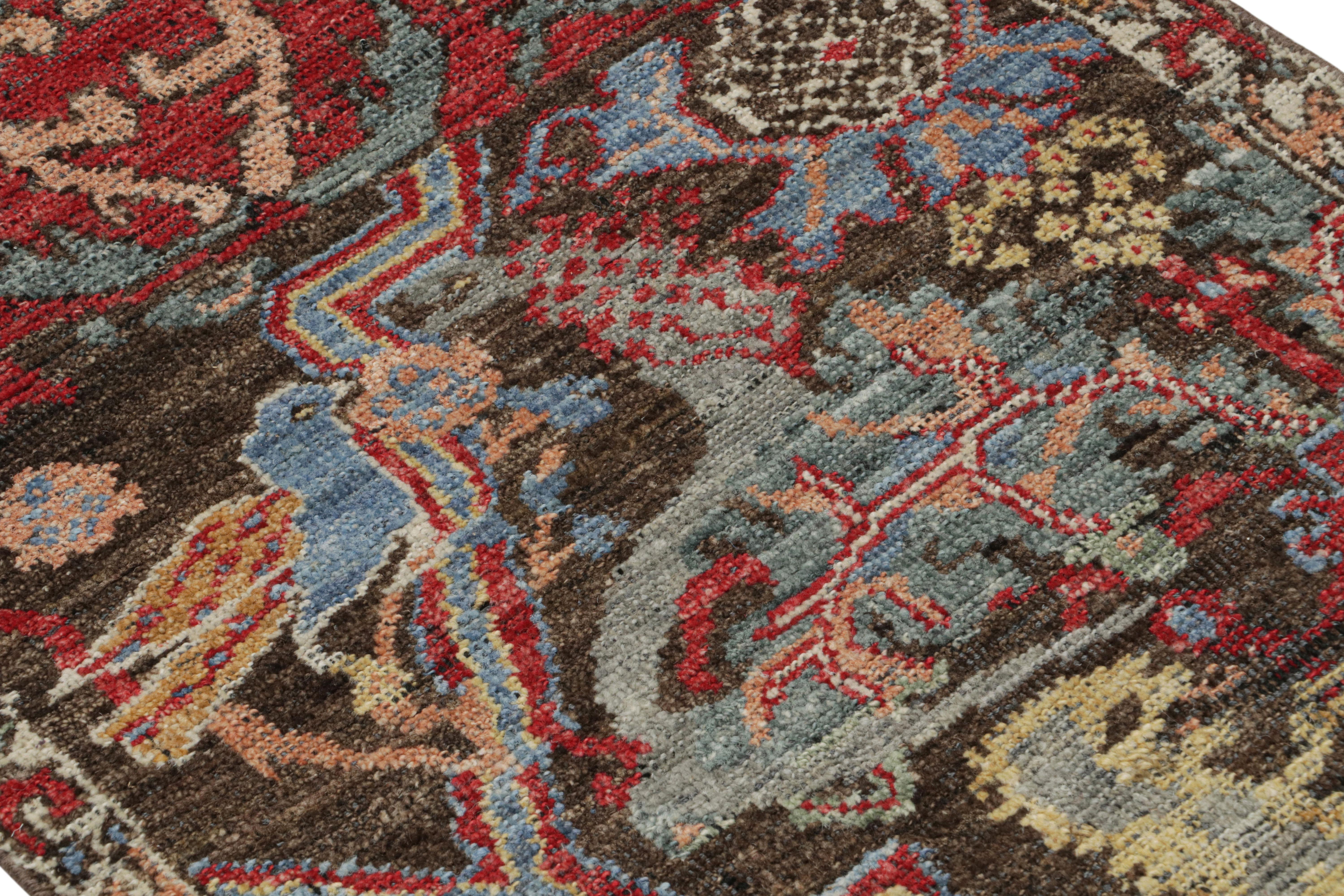 Hand-Knotted Rug & Kilim’s Oriental Rug in Brown with All-Over Dragon and Bird Pictorials  For Sale