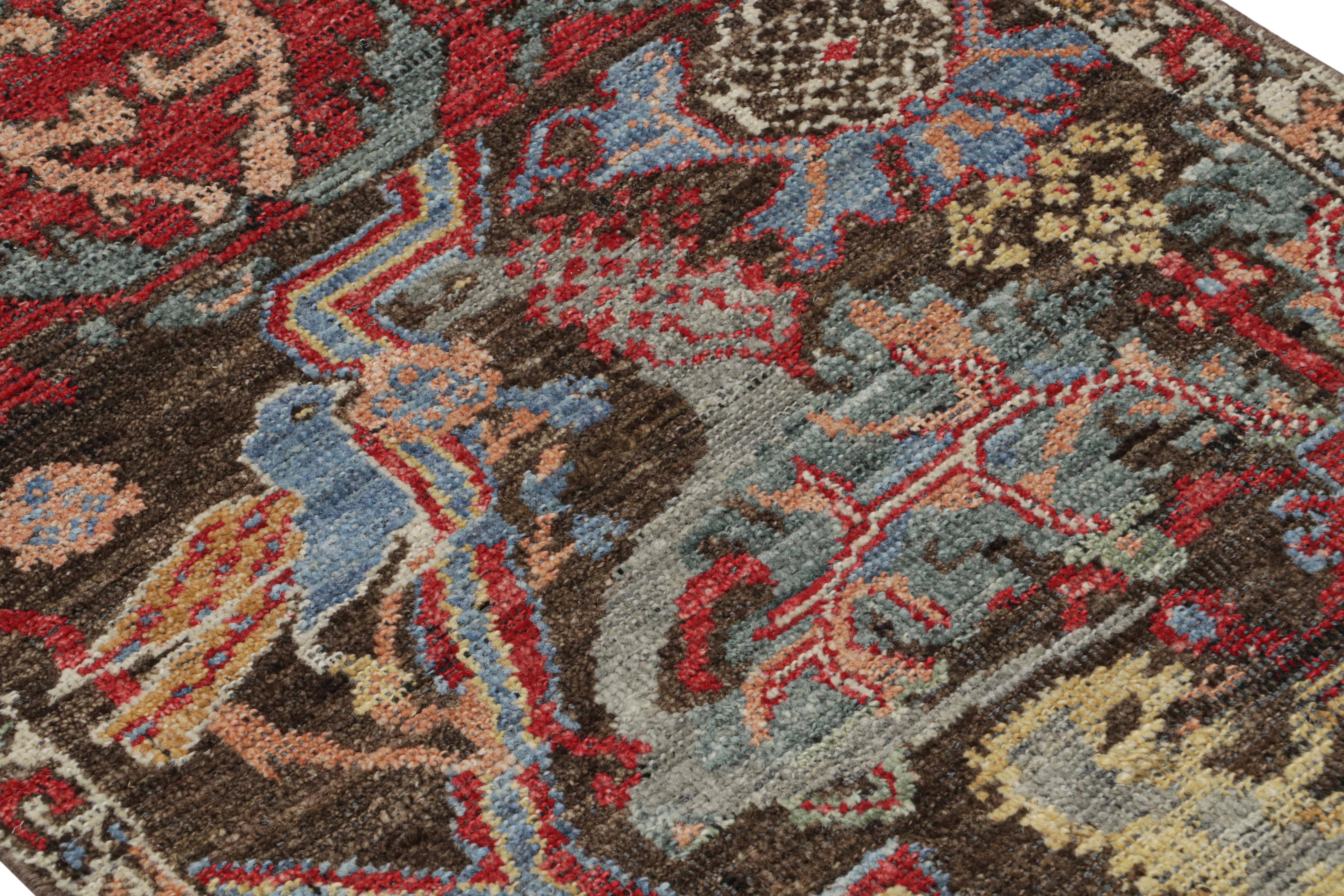 Tappeto orientale Rug & Kilim di colore marrone con disegni di draghi e uccelli all-over In condizioni Nuovo in vendita a Long Island City, NY