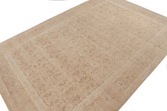 Rug & Kilim’s Oushak Style Oversized Rug in Beige-Brown All Over Pattern