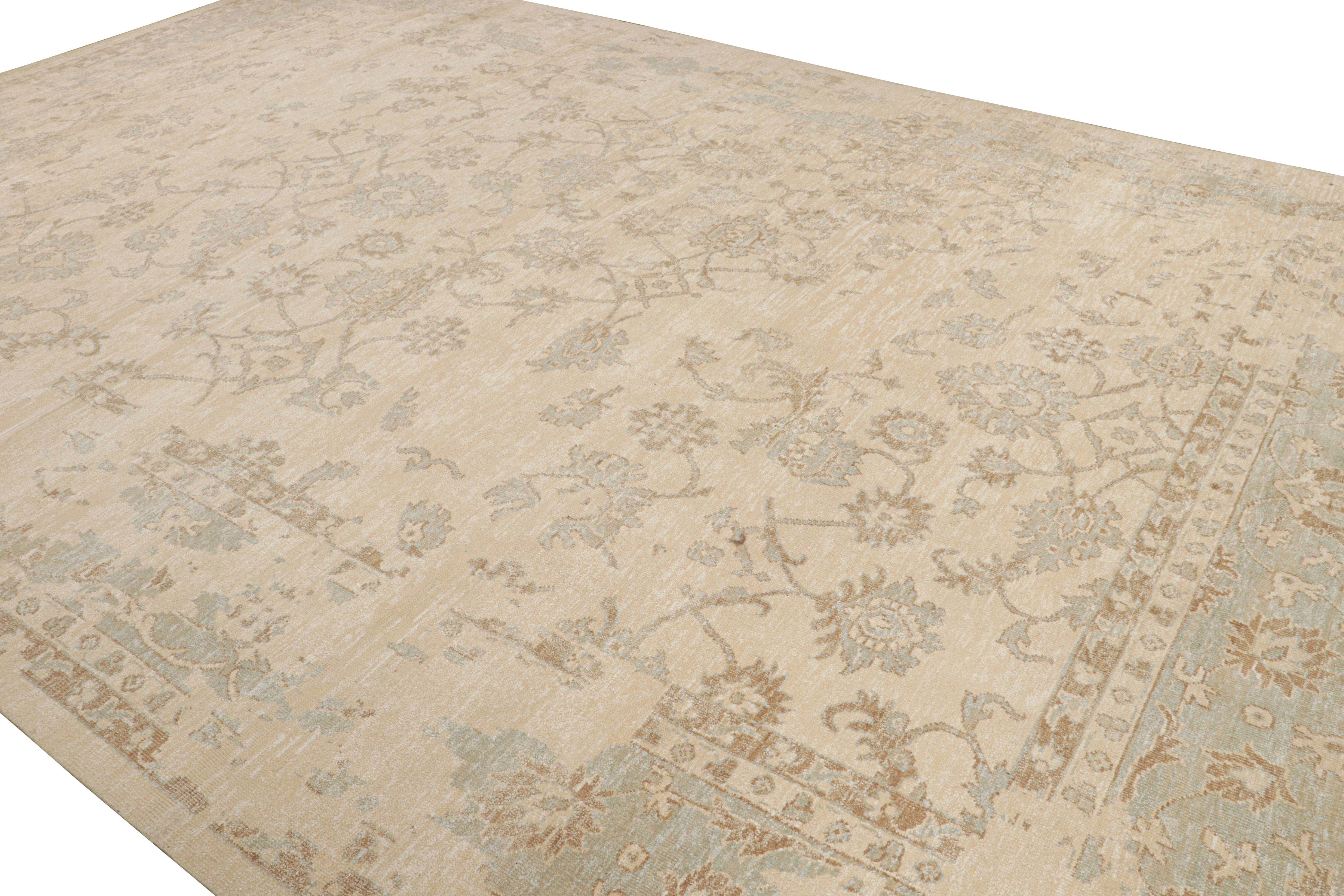 This 12x18 rug from the Modern Classics Collection features floral patterns and a playful sort of ‘distressed’ painterly approach to the pattern meant to have a Rustic Modern aesthetic. 

On the design: 

Connoisseurs will admire that this rug is