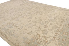 Rug & Kilim’s Oushak Style Oversized Rug in Beige/Brown, With Floral Patterns