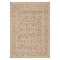 Tappeto in stile Oushak di Rug 
Kilim con motivo geometrico beige-marrone e arancione