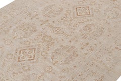 Rug & Kilim’s Oushak Style Rug in Beige-Brown Geometric Patterns