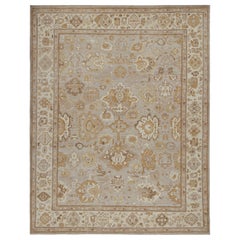 Rug 
Kilim
s Oushak Style Teppich in Beige-Braun 
Gold mit Blumenmuster