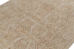 Rug & Kilim's Oushak Style Teppich in Beige-Braun & Weiß Geometrisch gemustert